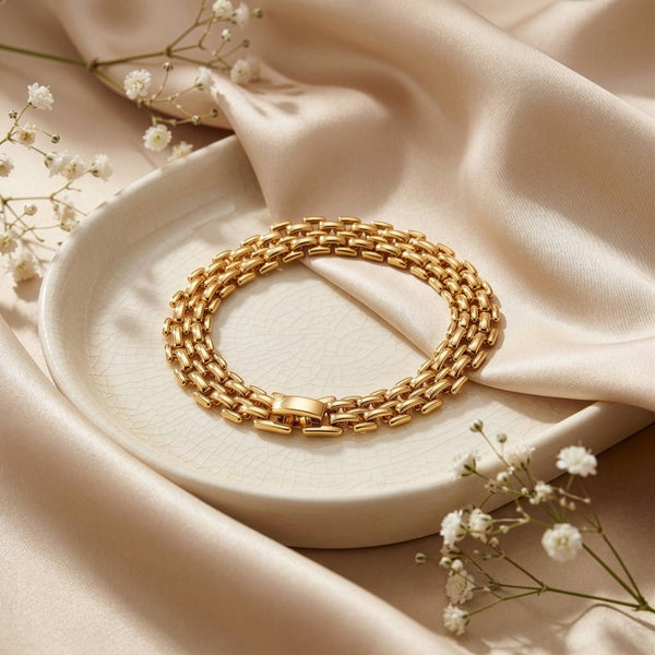 Premium Gold Plated Panther Bracelet (AJ-BR0008-G)