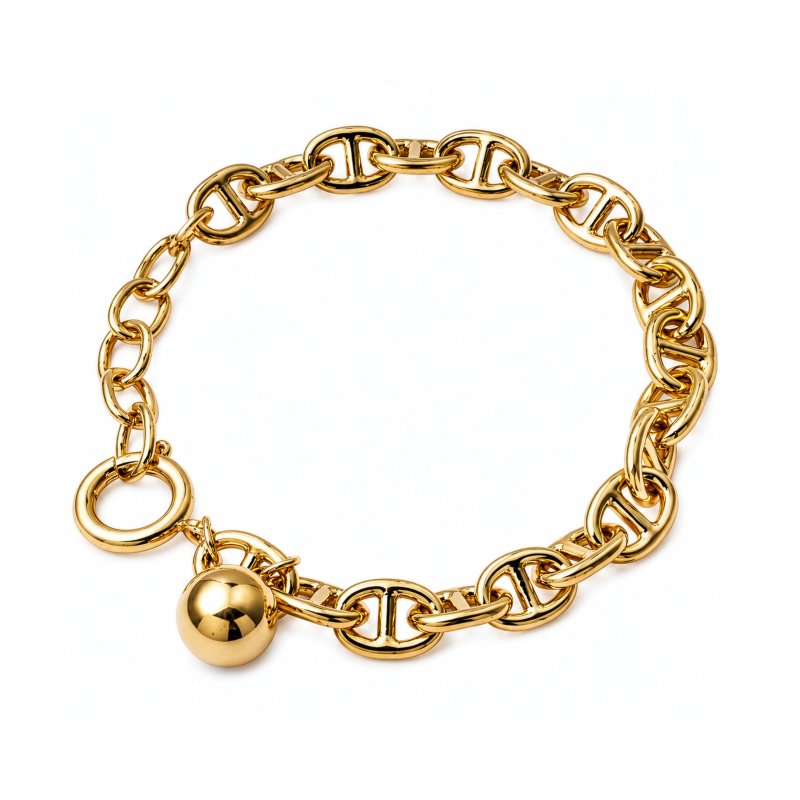 Premium Gold Plated Mariner Chain Bracelet (AJ-BR0009-G)