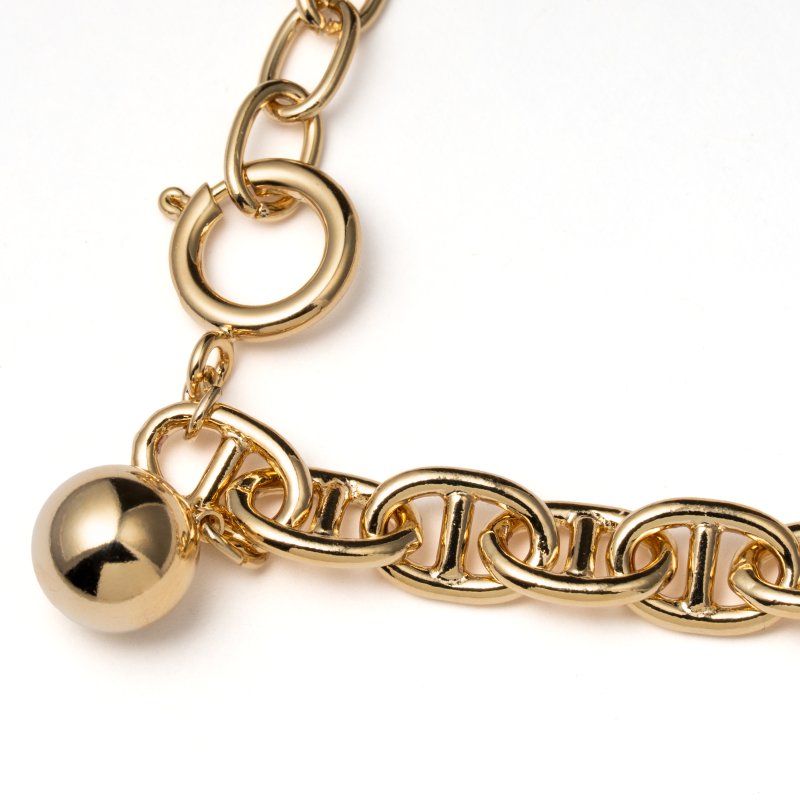 Premium Gold Plated Mariner Chain Bracelet (AJ-BR0009-G)