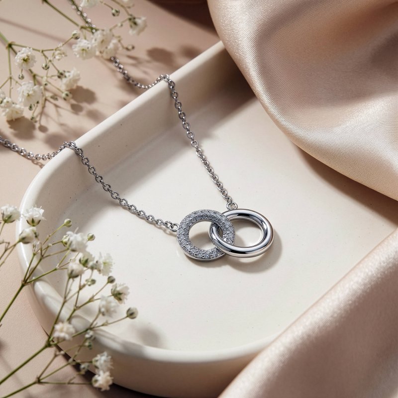 Premium Gold Plated CZ Links Ring (AJ-R0012-G-5)